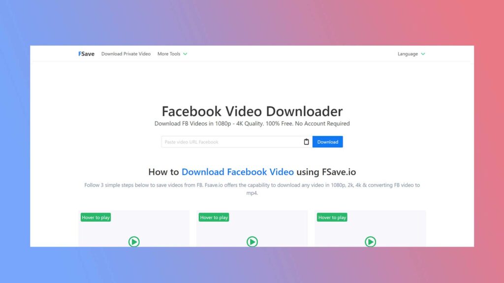 fsave - Facebook video downloader